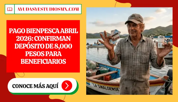 Pago Bienpesca Abril 2026: Confirman Depósito de 8,000 Pesos para Beneficiarios