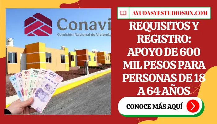 Requisitos y Registro: Apoyo de 600 Mil Pesos para Personas de 18 a 64 Años