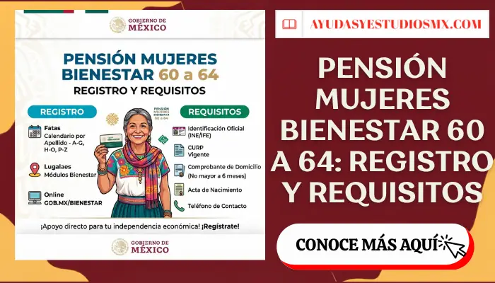 Pensión Mujeres Bienestar 60 a 64: Registro y Requisitos