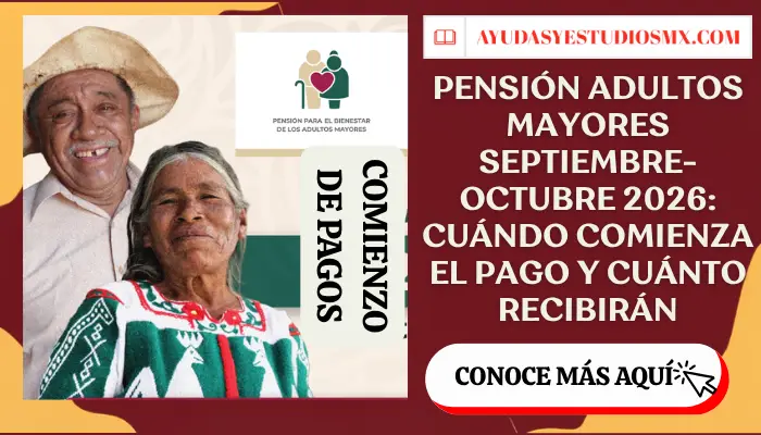 Pensión Adultos Mayores septiembre-octubre 2026: cuándo comienza el pago y cuánto recibirán