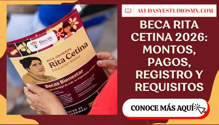 Beca Rita Cetina 2026: montos, pagos, registro y requisitos