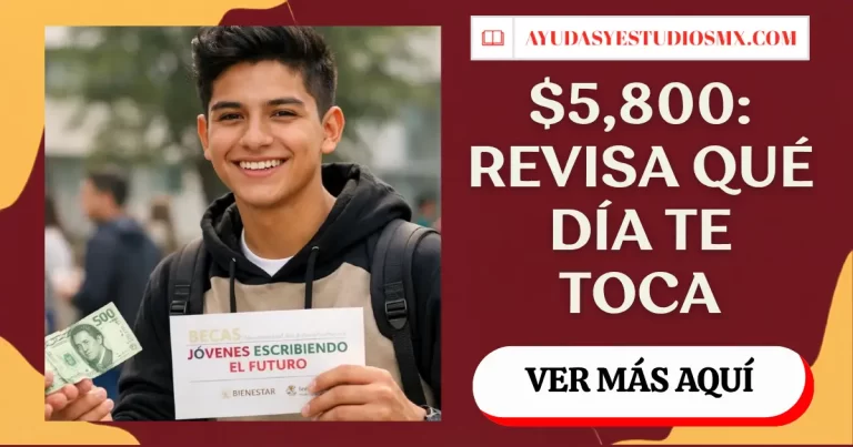 Jóvenes Escribiendo el Futuro octubre 2026: calendario oficial de pago de $5,800 por apellido