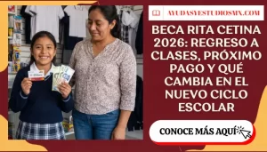 Beca Rita Cetina 2026: regreso a clases, próximo pago y qué cambia en el nuevo ciclo escolar