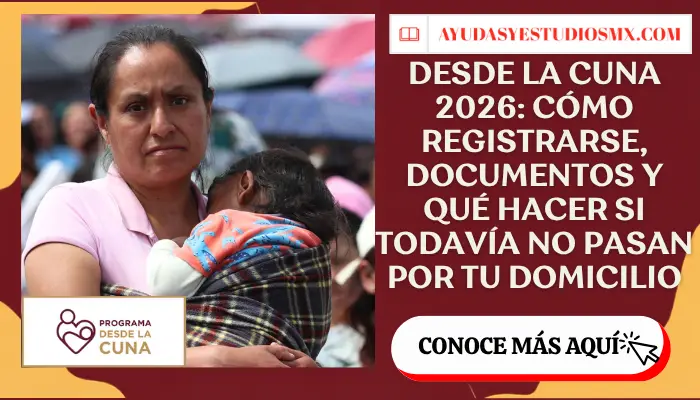 Desde la Cuna 2026: cómo registrarse, documentos y qué hacer si todavía no pasan por tu domicilio