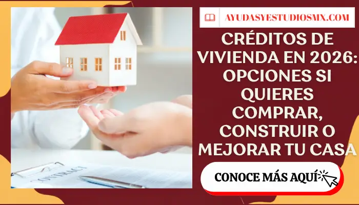 Créditos de vivienda en 2026: opciones si quieres comprar, construir o mejorar tu casa