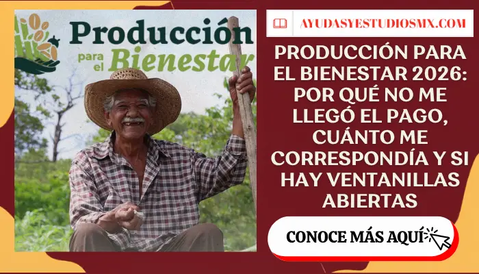 Producción para el Bienestar 2026: por qué no me llegó el pago, cuánto me correspondía y si hay ventanillas abiertas