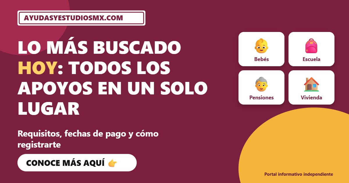 Lo más buscado hoy: todos los apoyos en un solo lugar